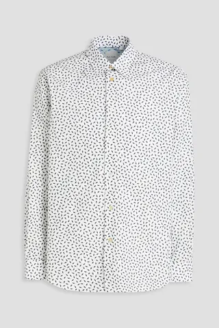 Printed cotton-poplin shirt