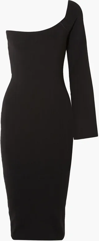 The Fiorella one-shoulder stretch-knit dress