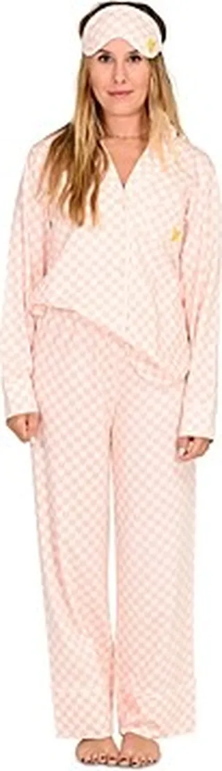 Kerri Rosenthal Heart Check Betty Pajama Set with Eye Mask
