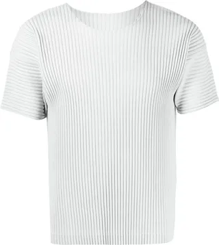 ribbed-knit T-shirt
