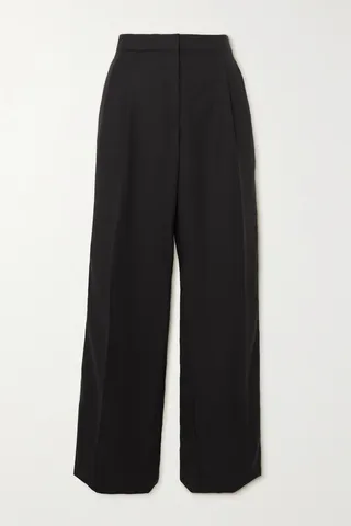 Brioni - Baretha Paneled Wool Straight-leg Pants - Black