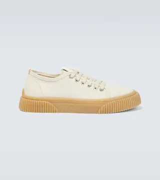 Canvas lace-up sneakers