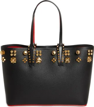 Small Cabata Studded Leather Tote