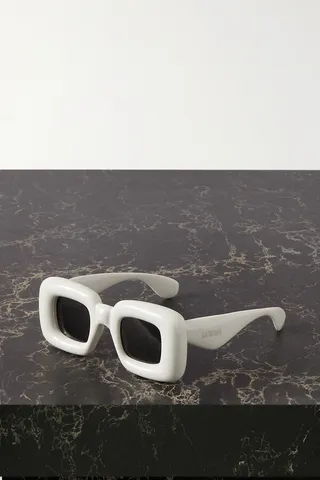 Loewe - Inflated Oversized Square-frame Acetate Sunglasses - White