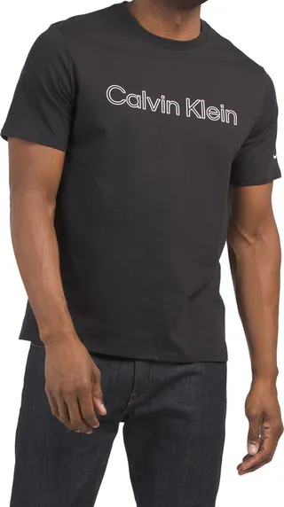 Short Sleeve Traveling Logo Crew Neck Tee