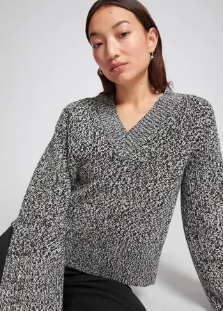 Oversized Deep V-Neck Sweater