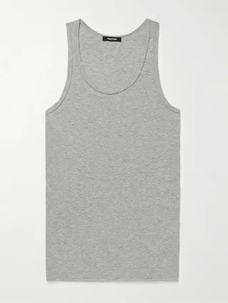 Ribbed Cotton and Modal-Blend Tank Top