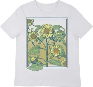 Sunflower Frame Crew Neck Short Sleeve White Women’s Perfect Tee-XXL