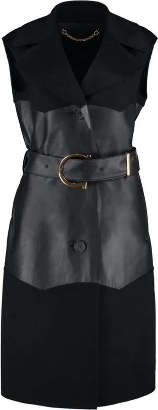 Ferragamo Belted Sleeveless Long Trench Coat