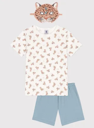 Youth Leopard Print Pyjama Set & Mask
