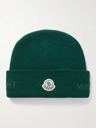 7 Moncler FRGMT Hiroshi Fujiwara Logo-Appliquéd Ribbed Wool Beanie