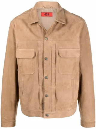Button-Up Leather Jacket