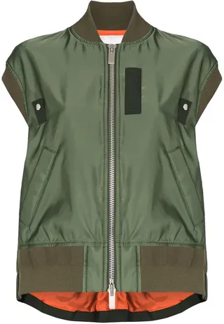 Sleeveless Bomber Jacket