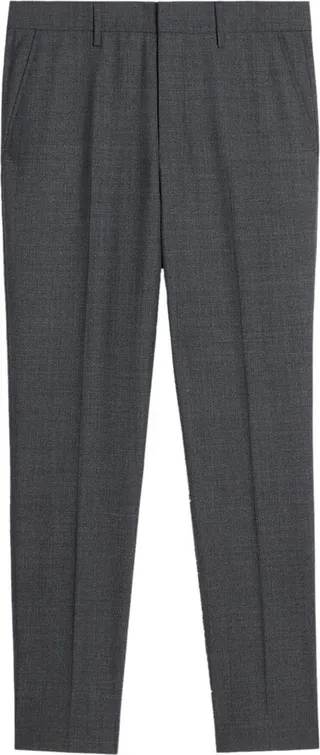 Tapered-Leg Virgin Wool Trousers