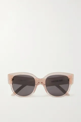 DIOR Eyewear - Wildior Bu Cat-eye Embossed Acetate Sunglasses - Pink