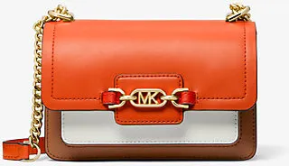 Heather Extra-Small Color-Block Leather Crossbody Bag