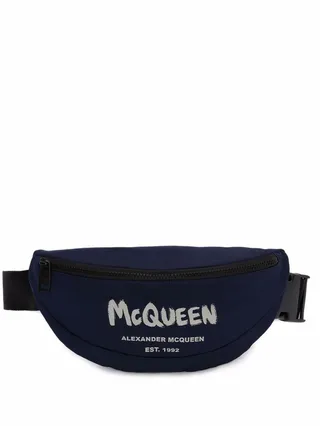 Logo-Print Two-Tone Belt Bag