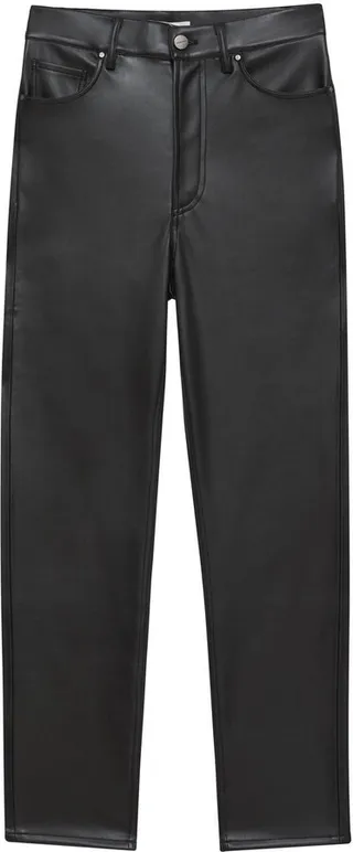 Black Sonya Faux Leather Trousers