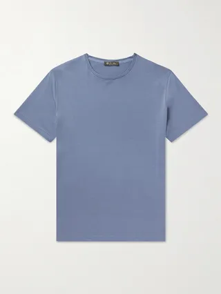 Slim-Fit Silk and Cotton-Blend Jersey T-Shirt