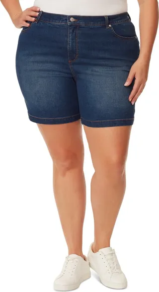 Gloria Vanderbilt Plus Size Amanda Cuffed Denim Shorts
