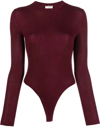 Long-Sleeve Knitted Bodysuit