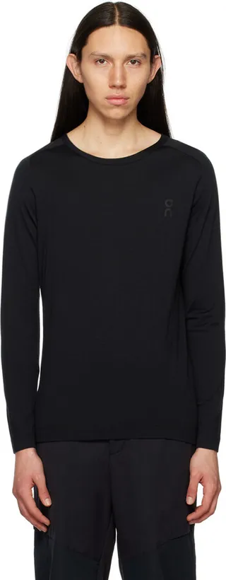 On Black Lightweight Long Sleeve T-Shirt