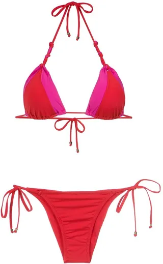 Panelled Triangle Bikini Set