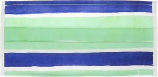 Aqua Green And Blue Striped Mask