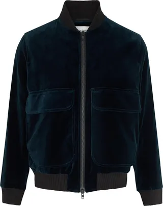 Oliver Spencer Langar Velvet Bomber Jacket