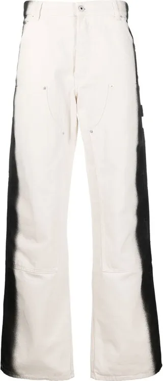 Gradient-Print Wide-Leg Trousers
