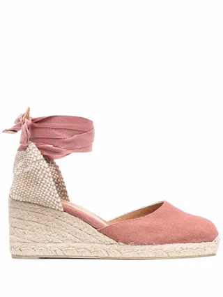 Tie-Detail Wedge Espadrilles