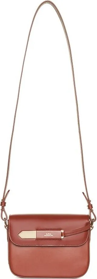 A.P.C. Logo Stamp Foldover Top Crossbody Bag
