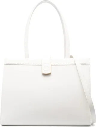 Logo-Plaque Detail Tote Bag