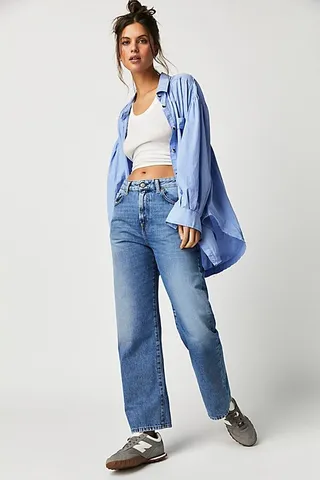 Diesel 1999 Mid-Rise Loose Straight Jeans by Diesel at Free People