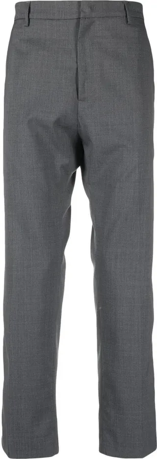 Straight-Leg Cropped Trousers