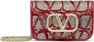 VLogo Signature bead-embellished mini bag