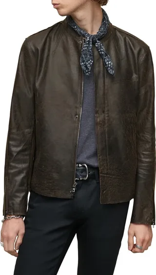 Radford Slim Fit Leather Racer Jacket