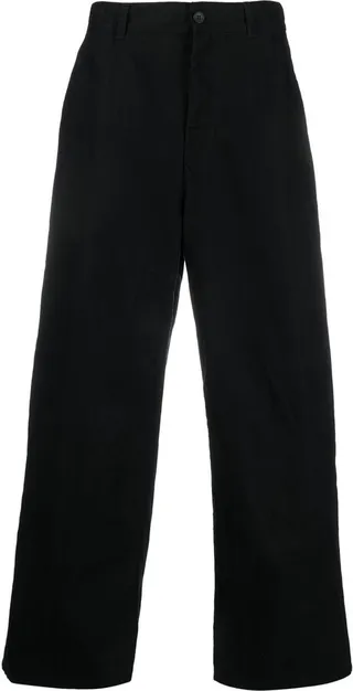 Wide-Leg Cotton Chino Trousers