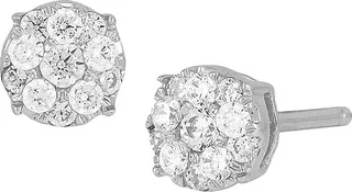 14K White Gold & 0.25 TCW Diamond Stud Earrings