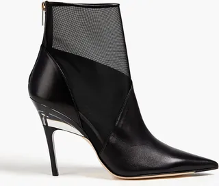 Sioux 100 mesh-paneled leather ankle boots