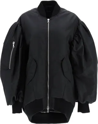 Simone Rocha Oversized Bomber Jacket With Maxi Sleeves
