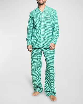 Men's Gingham Flannel Pajama Set