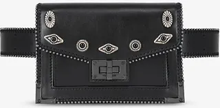 BLA01 Emily Crystal Embellished Leather Belt bag