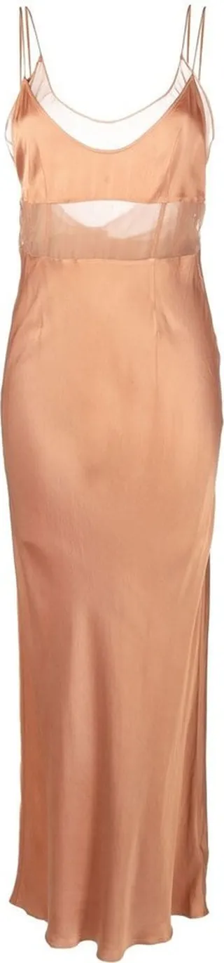 Semi-Sheer Layered Slip Dress