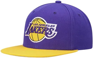 Men's Mitchell & Ness Purple and Gold Los Angeles Lakers Team Two-Tone 2.0 Snapback Hat