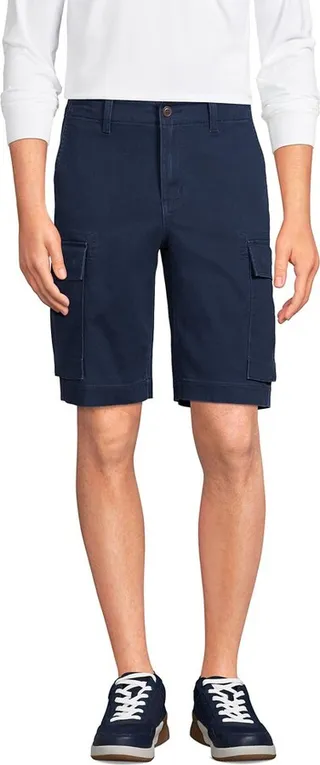 Lands' End Men's Comfort First Knockabout Traditional Fit Cargo Shorts - 35 - Radiant Navy