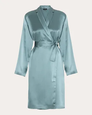 Short Silk Robe
