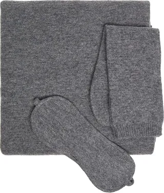 Wool-cashmire Lounge Set Accessories Set Grey