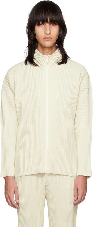 Homme Plissé Issey Miyake Off-White Pleats Sweater