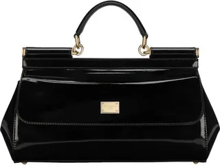 Medium polished calfskin Sicily bag
